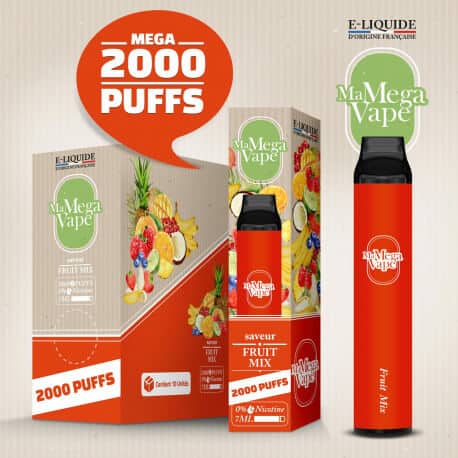 Petite Ma Mega Vape Pen Kit μιας χρήσης 2000 Puff 7ml 0mg - Fruit Mix