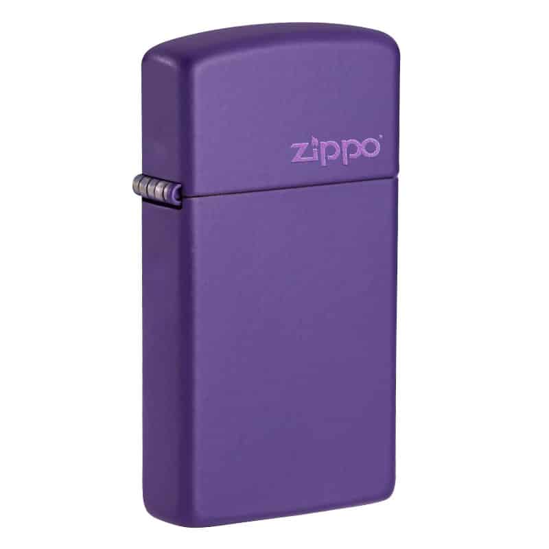 1637 Zl Slim Purple Matte Zippo Logo