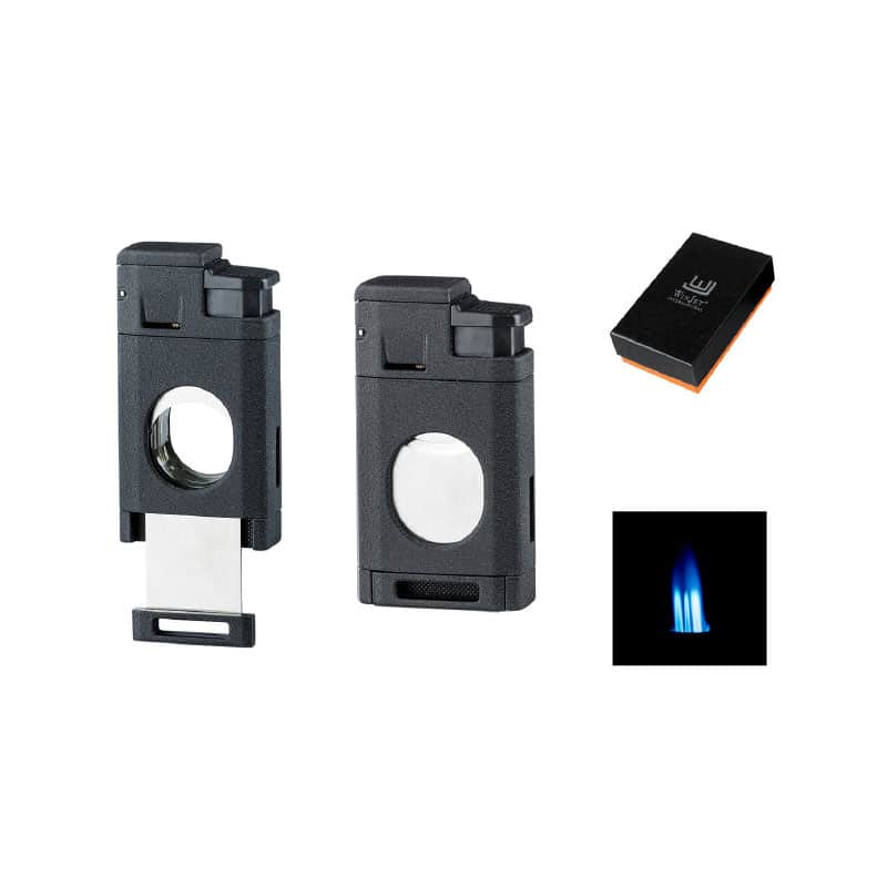 1-0057 Ρremium Αναπτήρας black matt 3xjet με πουροκόφτη