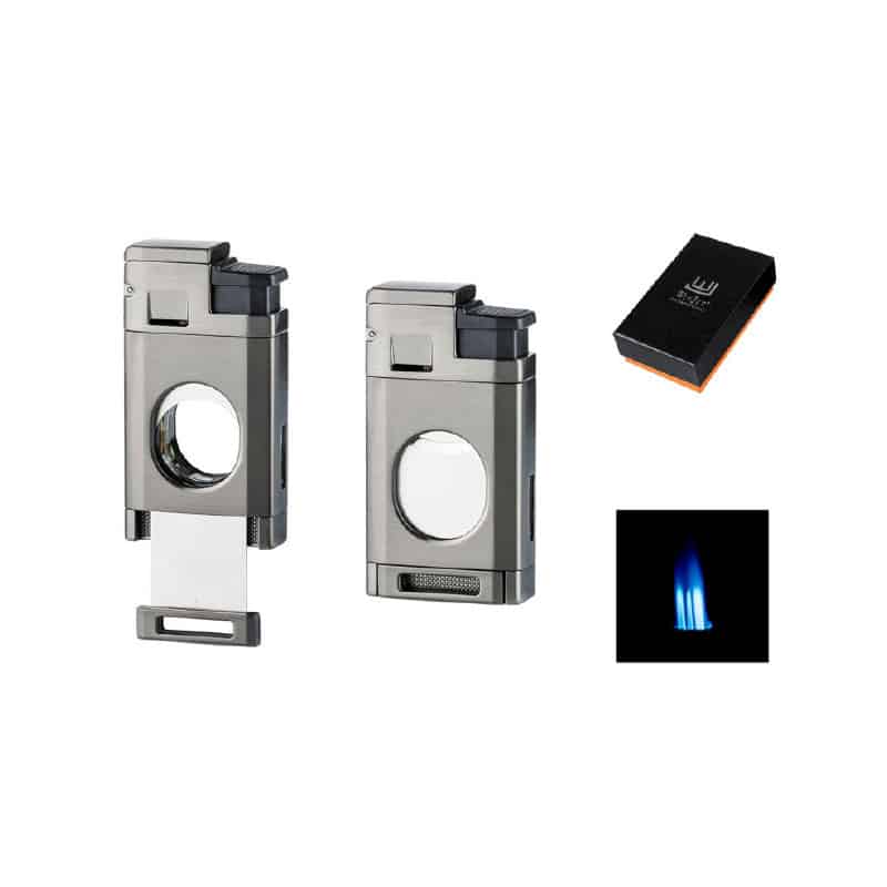 1-10054 Premium Αναπτήρας πούρου 3xjet με πουροκόφτη