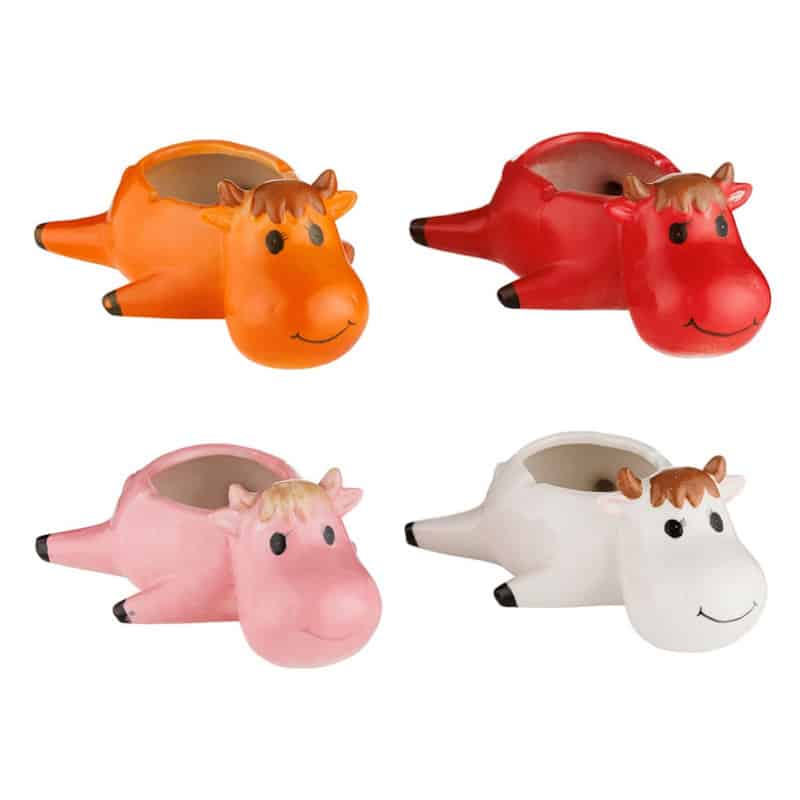 1-1023 Τασάκι αγελάδα σε διάφορα χρώματα